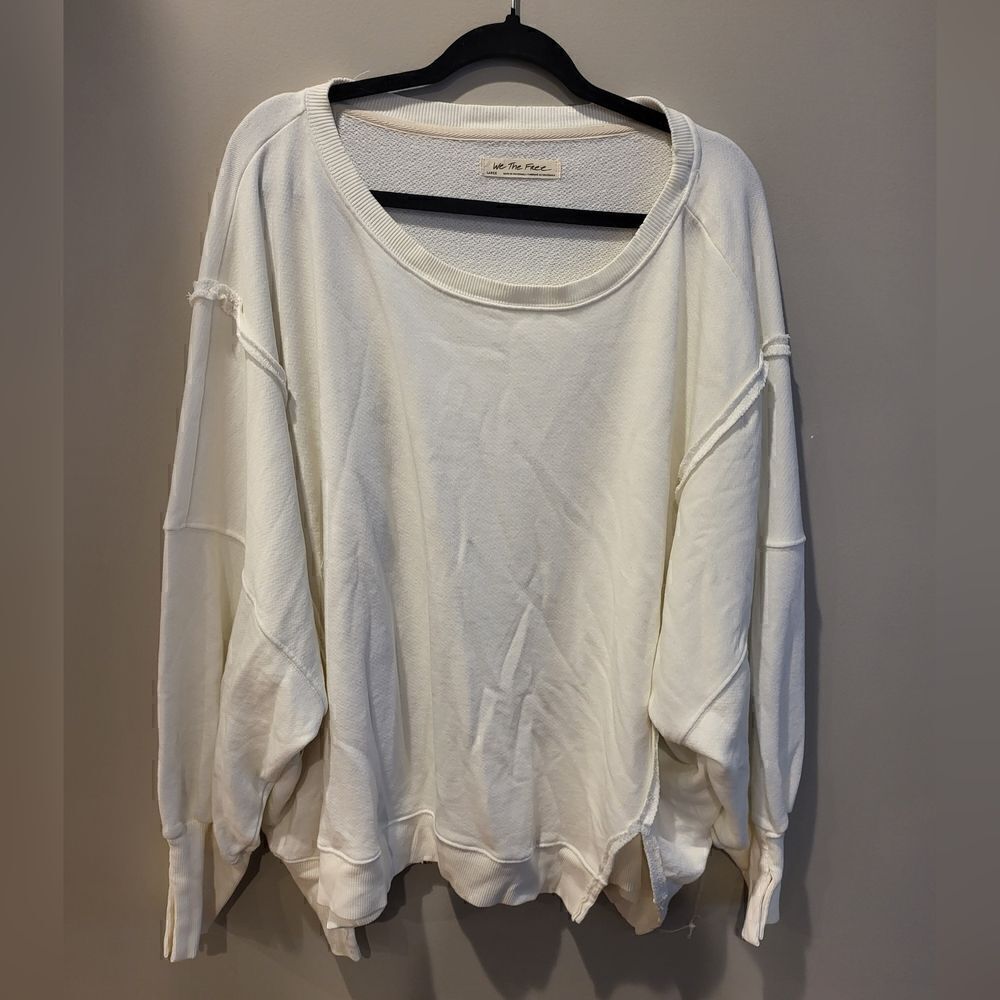 Free People Camden Sweatshirt Off White Large
